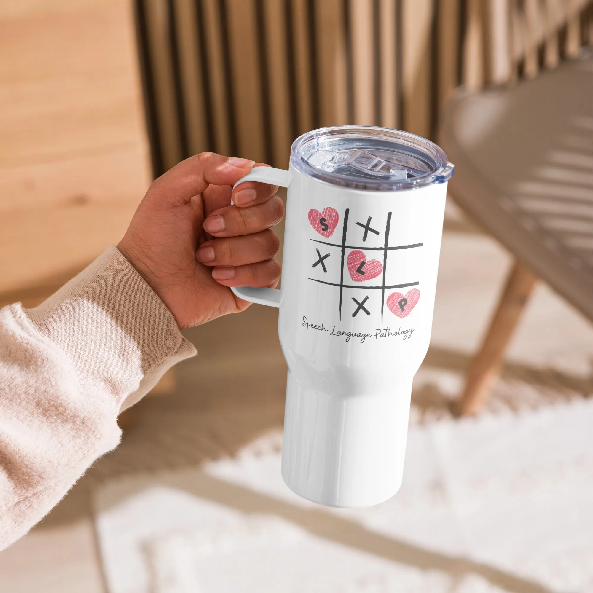 SLP Tic Tac Toe Travel Mug with Handle