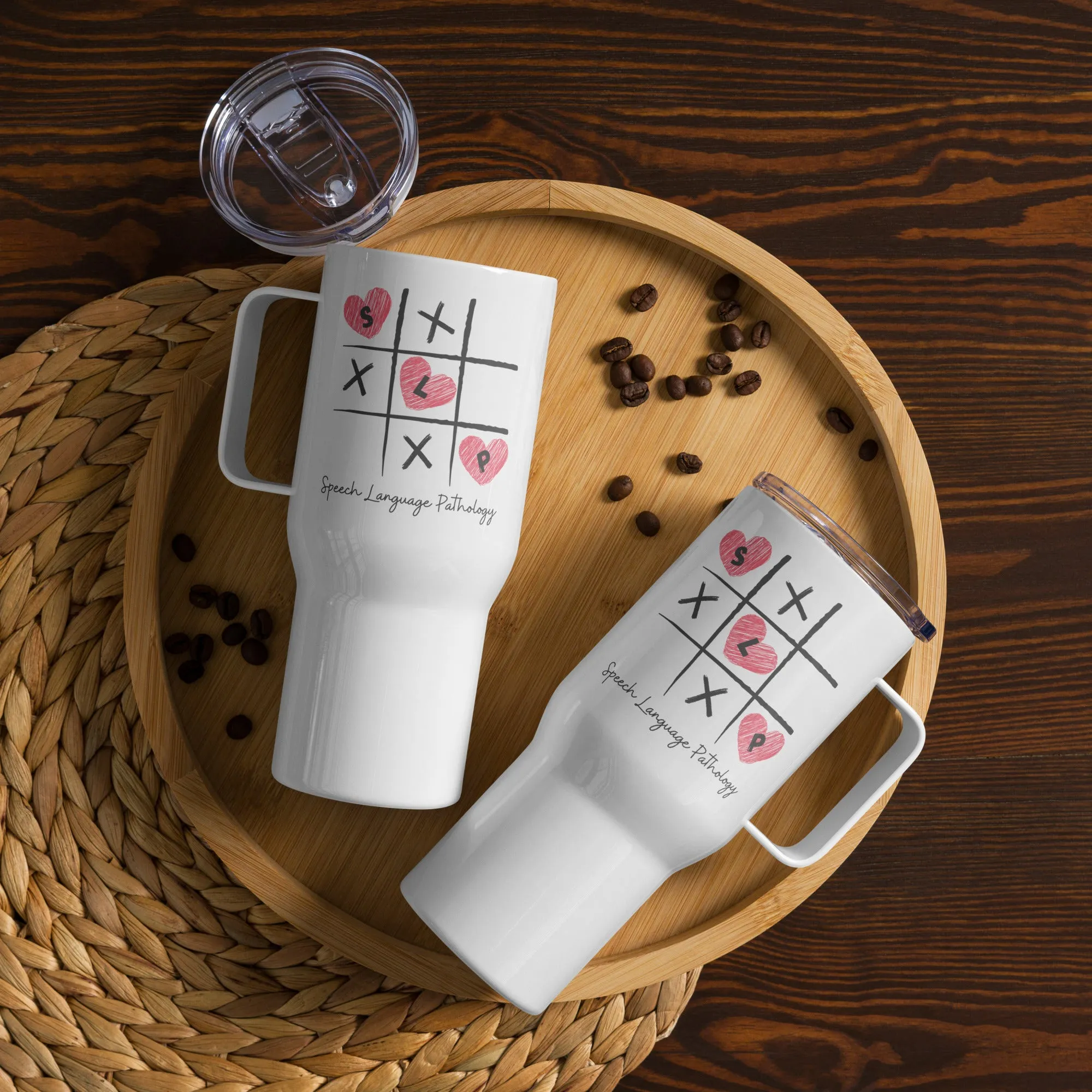 SLP Tic Tac Toe Travel Mug with Handle