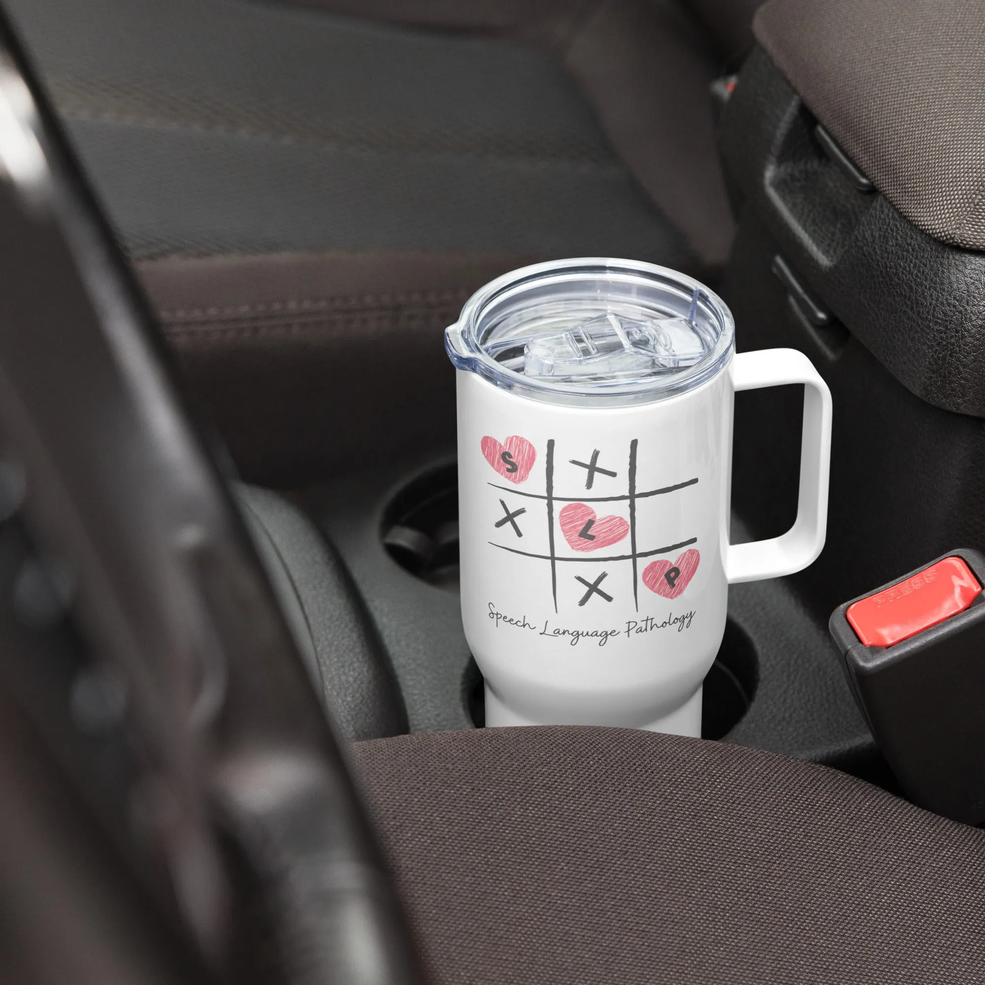 SLP Tic Tac Toe Travel Mug with Handle