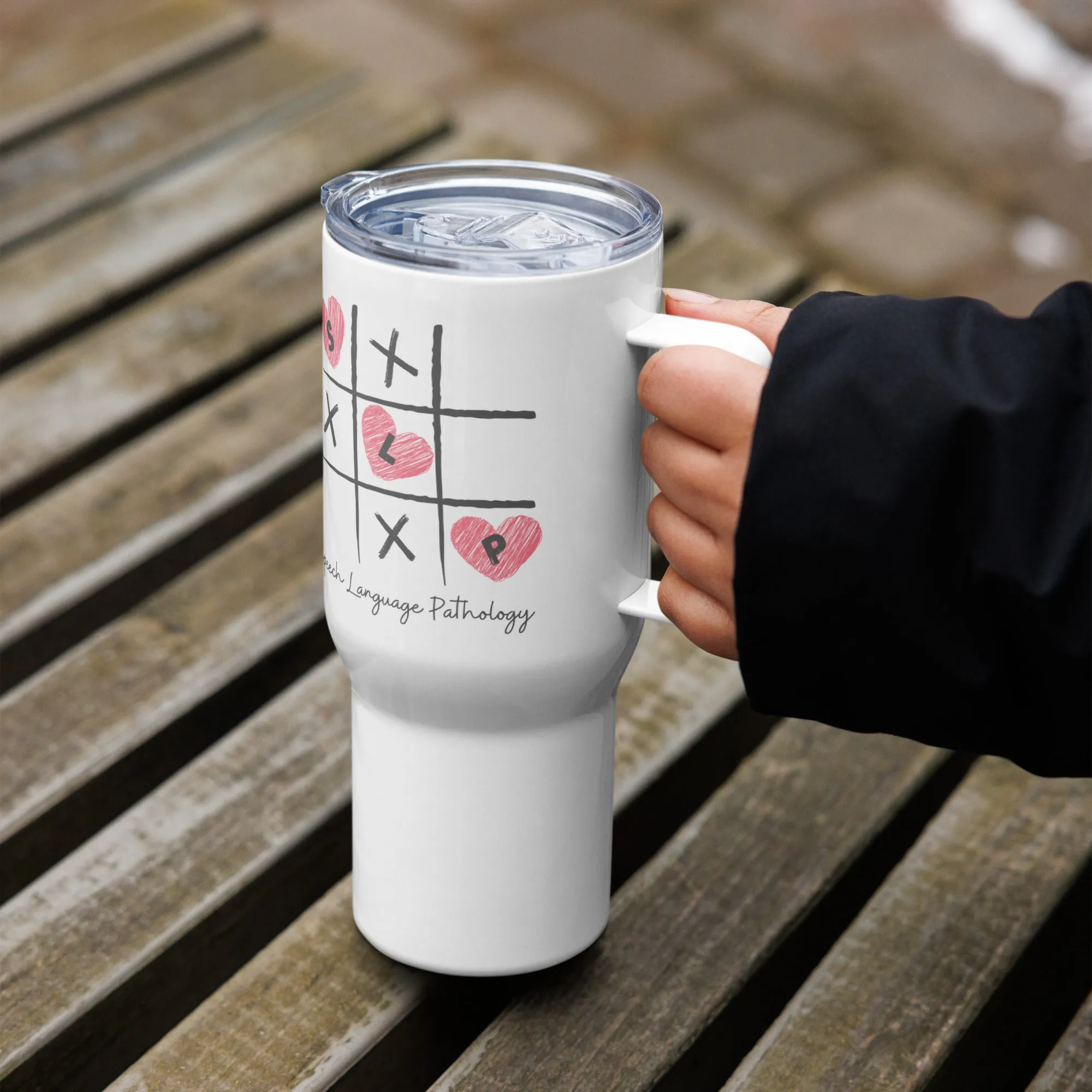 SLP Tic Tac Toe Travel Mug with Handle