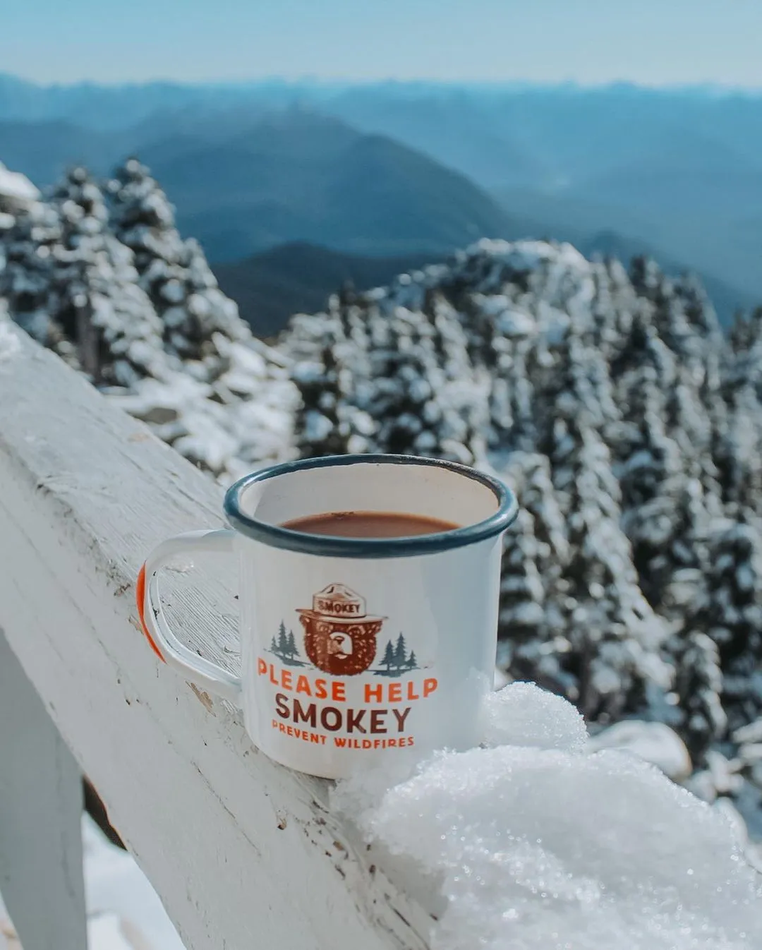 Smokey Bear Enamelware Mug