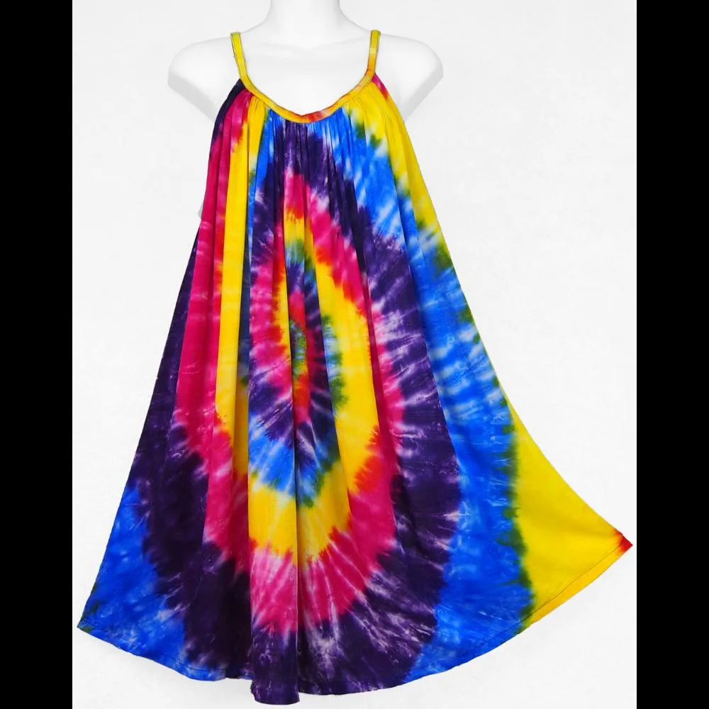 Snazzy Tie-Dye Parachute Dress