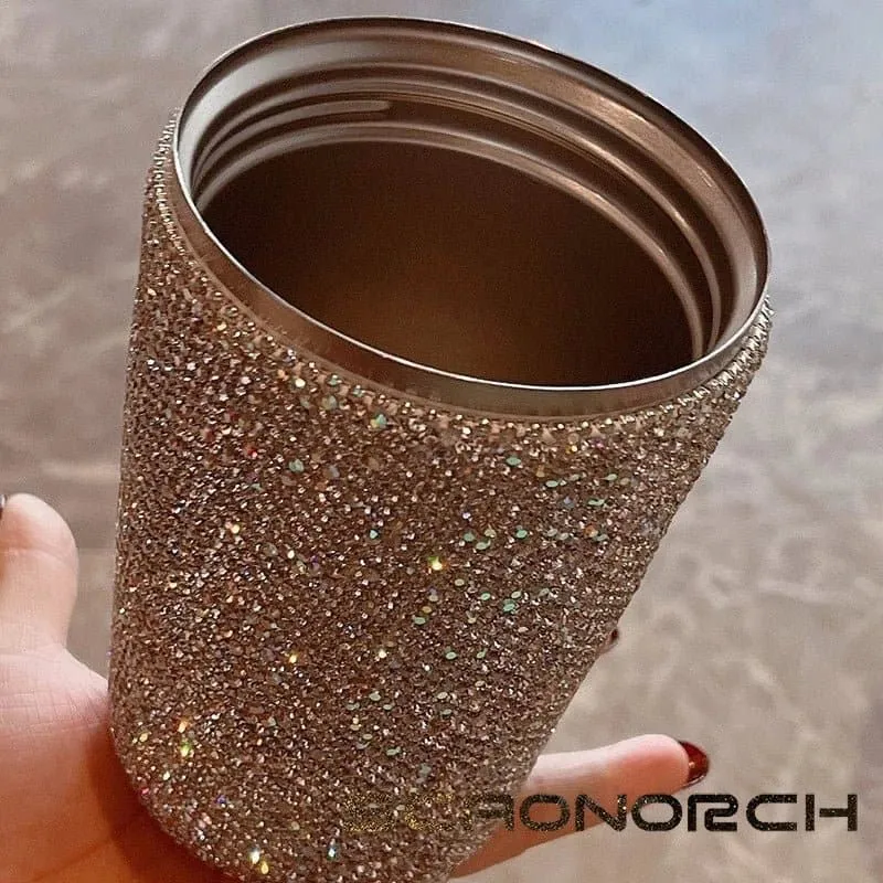 Sparkling Stainless Steel Travel Mug - Portable Vacuum Flask & Thermos - Eco-Friendly, 0-6 Hours Thermal Insulation