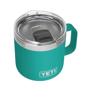 Yeti Rambler 14 oz Aquifier Blue Stainless Steel Mug with Magslider Lid