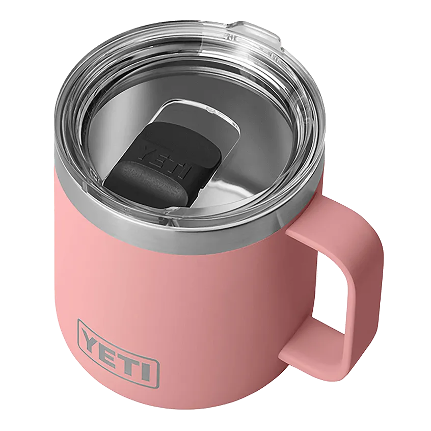 Yeti Rambler 14 oz Sandstone Pink Mug with Magslider Lid