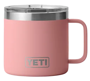 Yeti Rambler 14 oz Sandstone Pink Mug with Magslider Lid