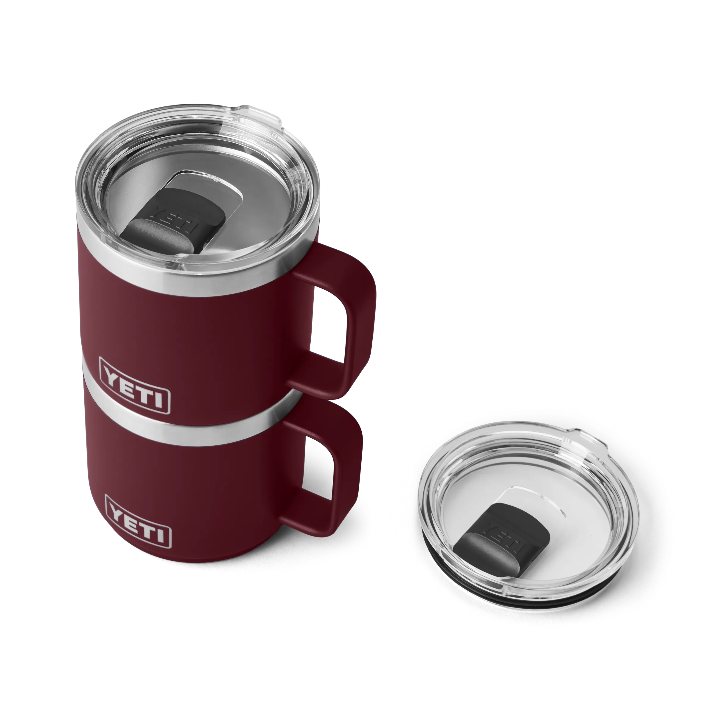 Yeti Rambler 14oz/414ml Stackable Mug 2.0 with Magslider Lid - Wild Vine Red