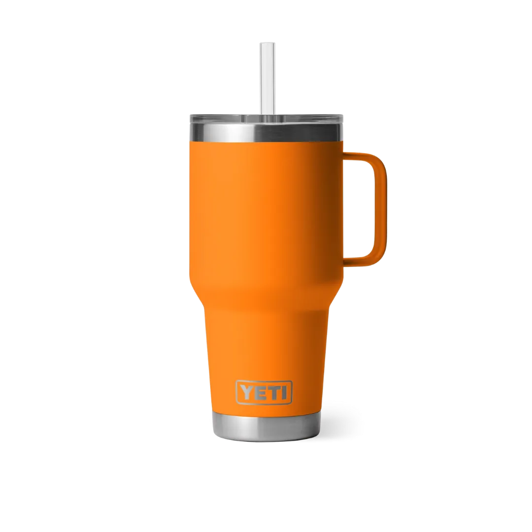 Yeti Rambler 35oz King Crab Orange Straw Mug